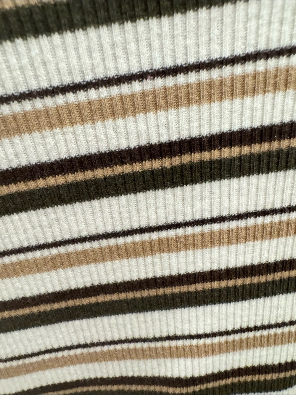 BiBi Pink, Cream and Brown Striped Scoop-Neck Sweater - Picture 5 of 11
